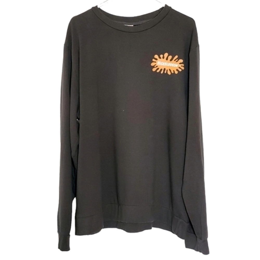 7521 * Nickelodeon Character Graphic Lightweight Sweatshirt Black Size L?